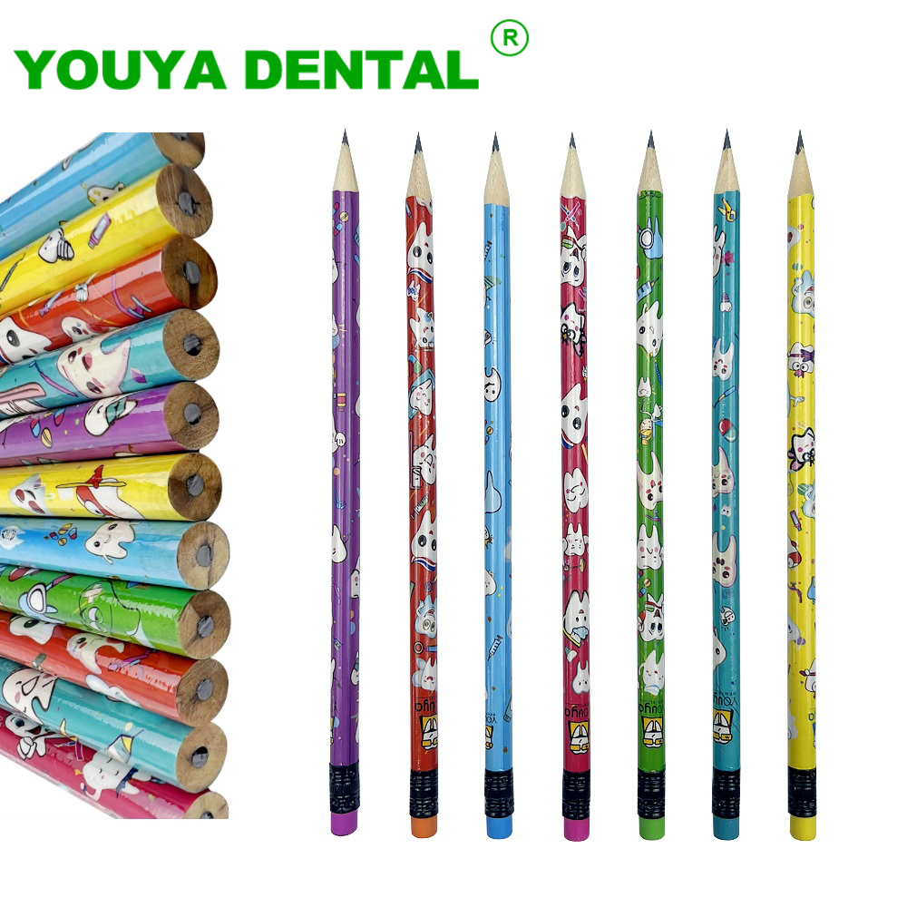 Woodworking For Kids - 100pcs Assorted Colorful Tooth Pattern Pencil