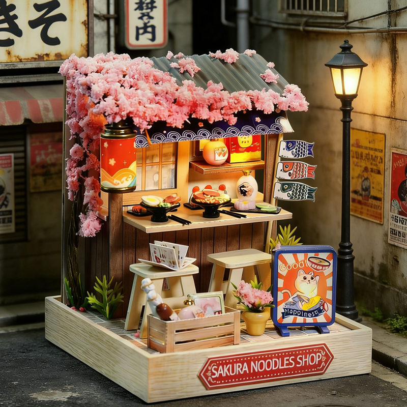 Woodworking For Kids - Mini Dollhouse Kit Sakura Street Cafe