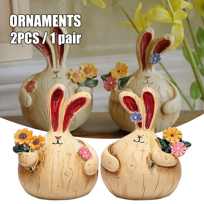 Woodworking Resin - A PAIR Wood-like Resin Ornaments Retro