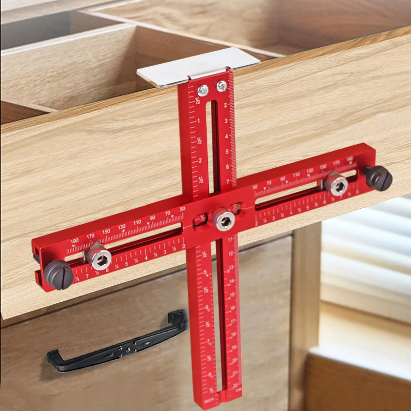 Woodworking Project Plans - Metric/Inch Handle Template Jig Drill Guide