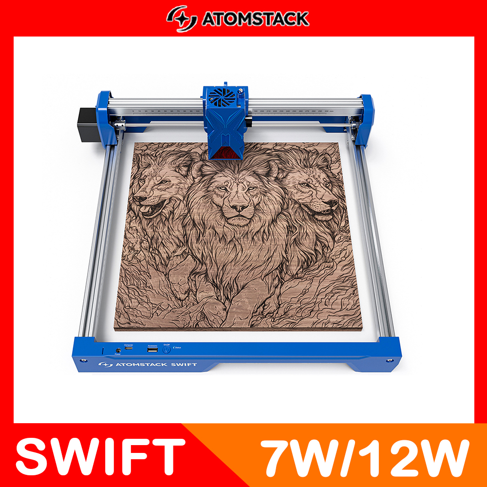 Woodworking Logos - ATOMSTACK Swift 7W Portable Laser Engraver