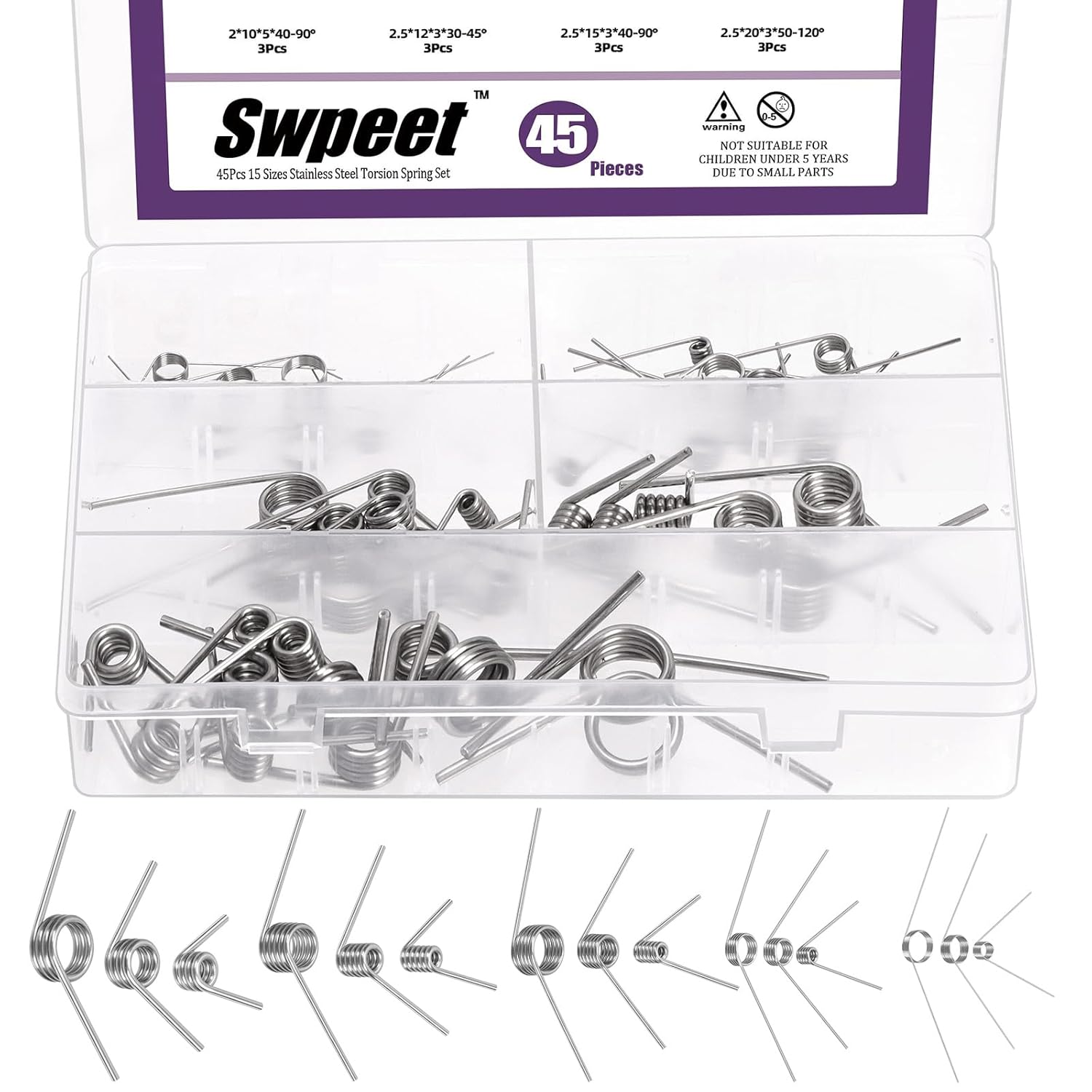 Woodworking Kits - 45Pcs 15 Sizes 45/90/120 Degree Stainless