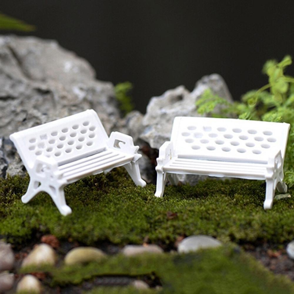 2Pcs Mini Park Seat Bench Cute - Woodworking Resin บทวิจารณ์และราคา