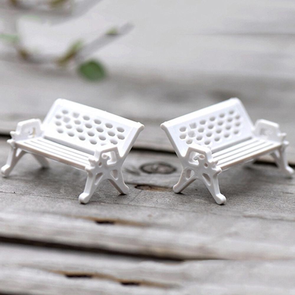 2Pcs Mini Park Seat Bench Cute - Woodworking Resin บทวิจารณ์และราคา