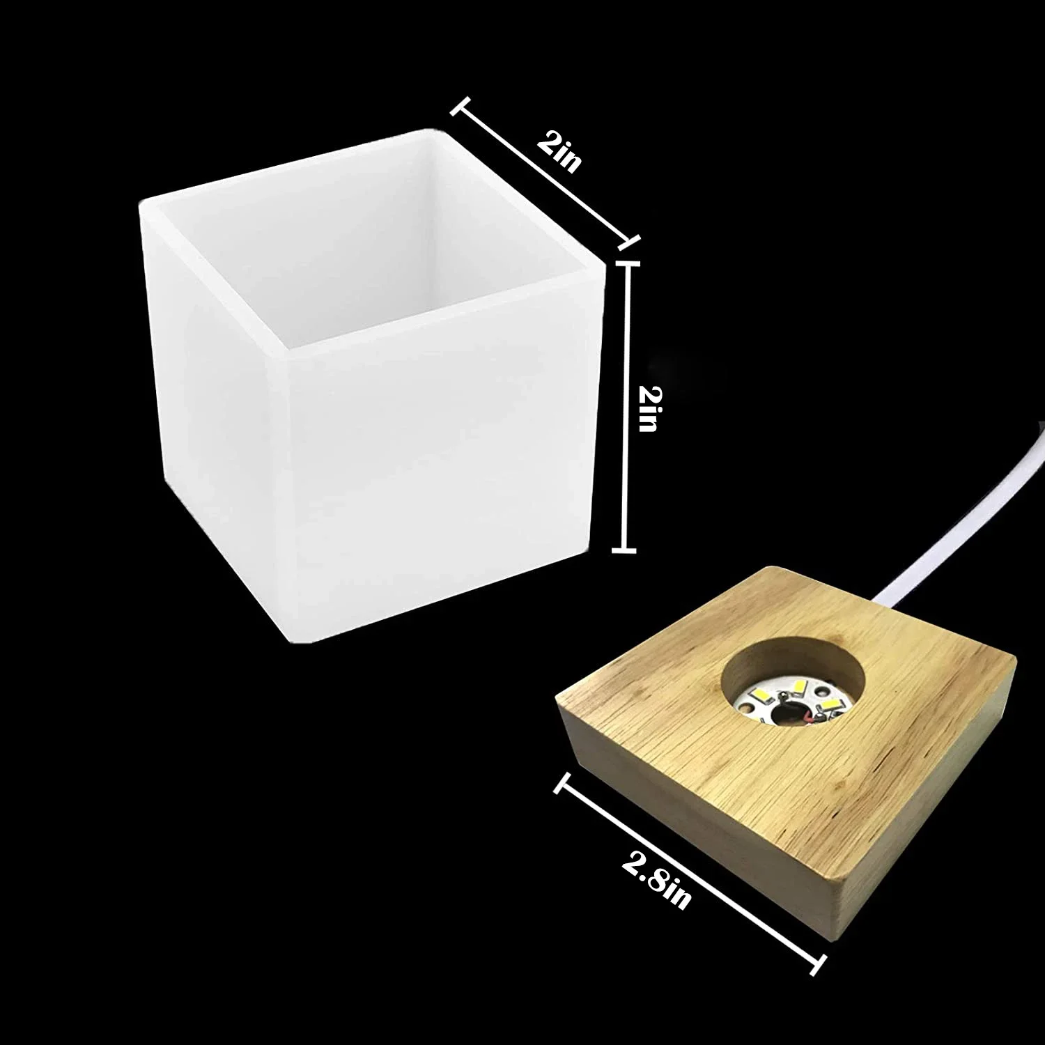 Square Light Resin Mold,led Si - Woodworking Resin บทวิจารณ์และราคา