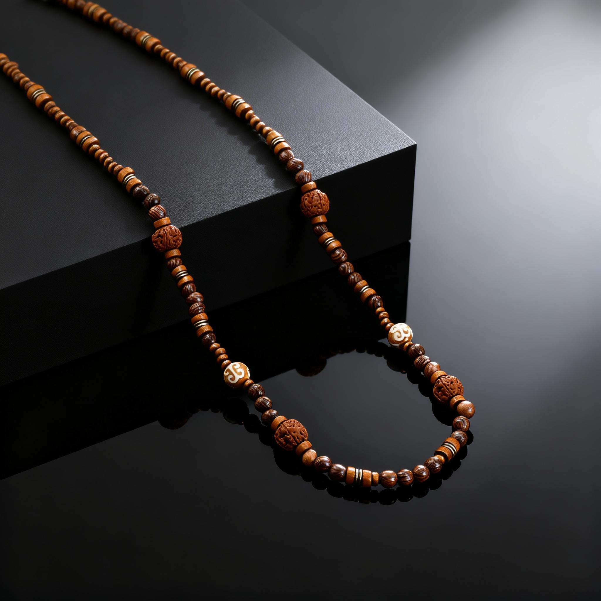 Fashion Walnut Wood Bead Neckl - Woodworking Nc บทวิจารณ์และราคา