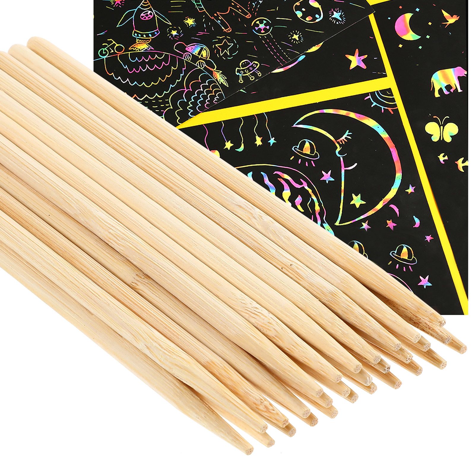 30pcs Scratch Bamboo Pens Wax  - Woodworking For Kids บทวิจารณ์และราคา