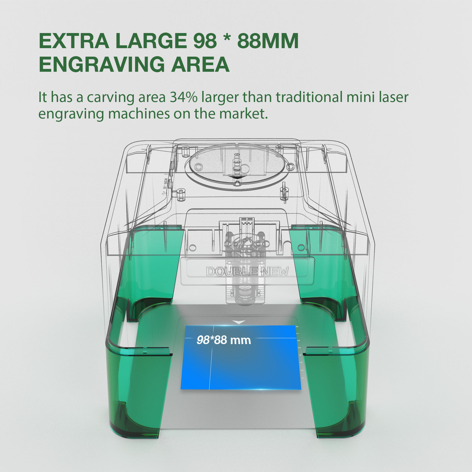 3W Mini Laser Engraver Portabl - Woodworking Logos บทวิจารณ์และราคา