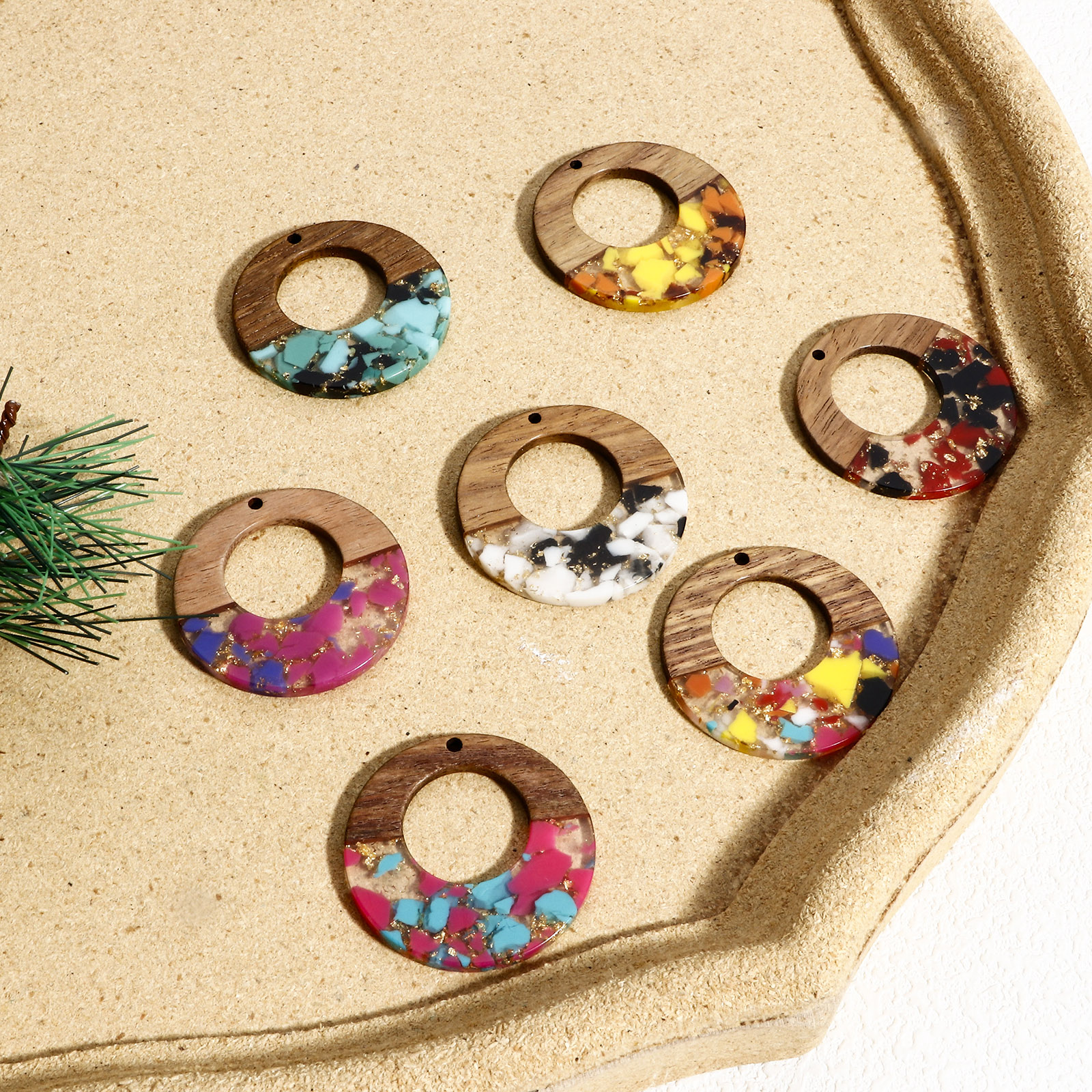 2Piece Vintage Wooden Charms R - Woodworking Resin บทวิจารณ์และราคา