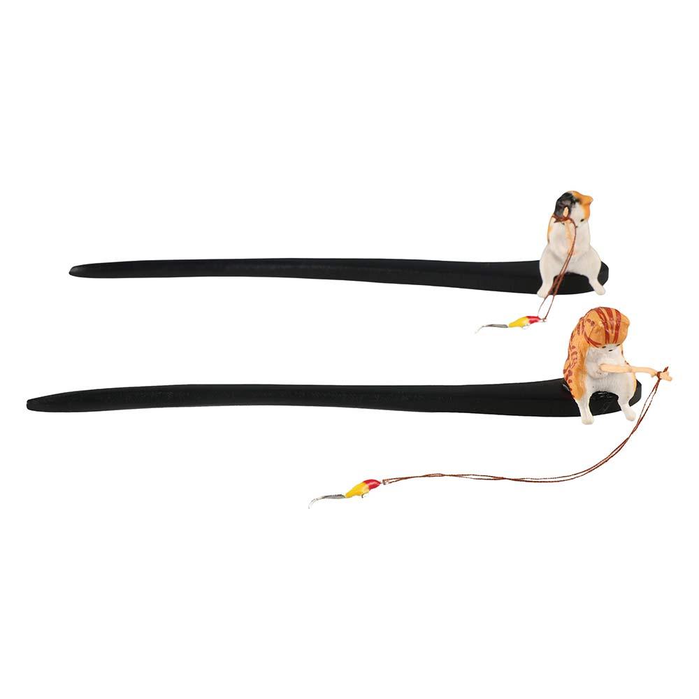 Cute Cat Fishing Wooden Hair S - Woodworking For Kids บทวิจารณ์และราคา