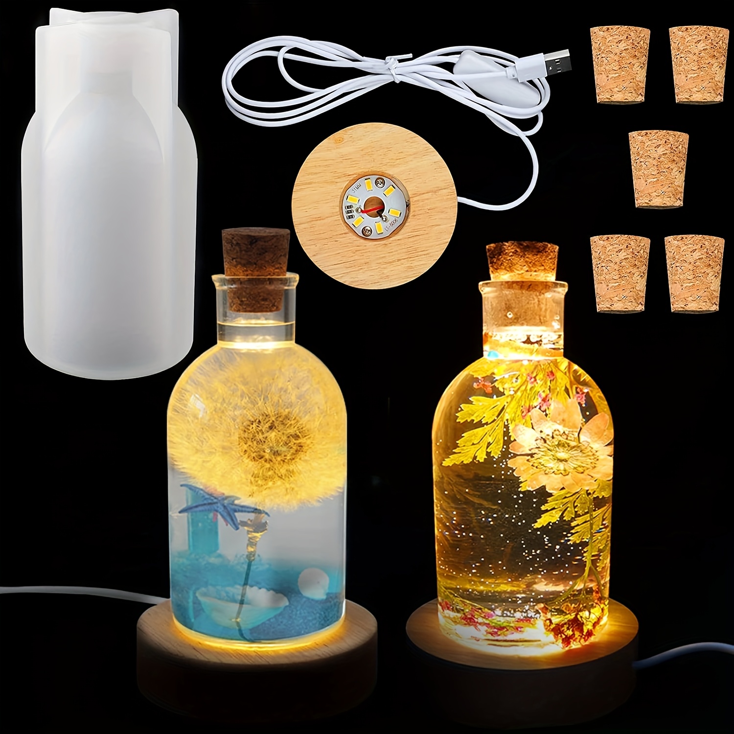 Drift Bottle Light Resin Mold  - Woodworking Resin บทวิจารณ์และราคา