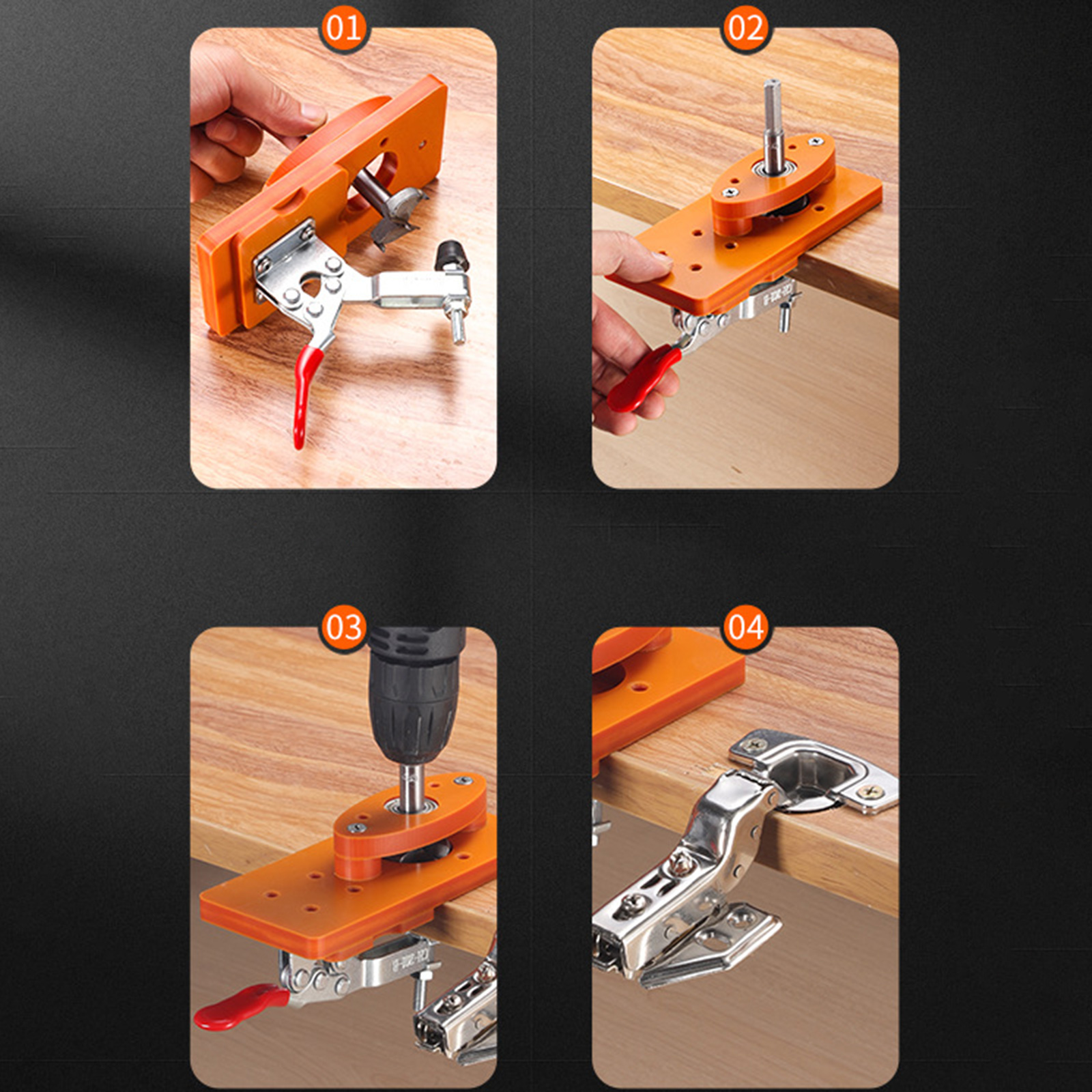 35mm Hinge Drilling Jig Long-L - Woodworking Class บทวิจารณ์และราคา