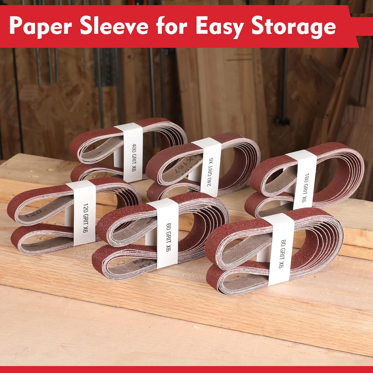 36 Pack 1x30 Inch Sanding Belt - Woodworking Kits บทวิจารณ์และราคา