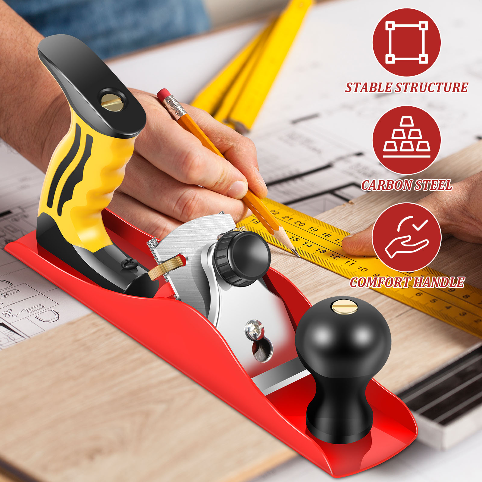 Wood Hand Planer Set Hand Tool - Woodworking Class บทวิจารณ์และราคา