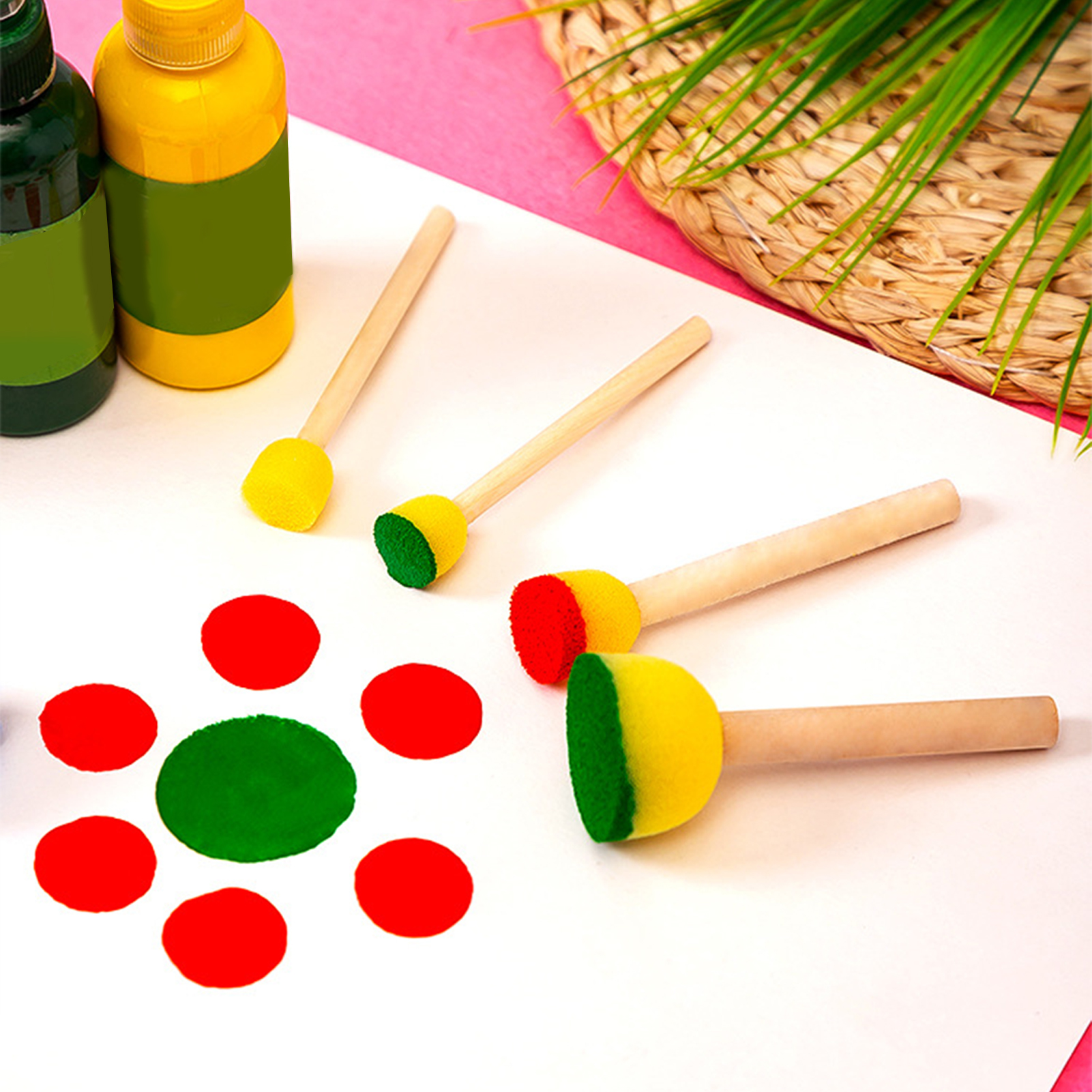 5pcs Round Stencil Sponge Wood - Woodworking For Kids บทวิจารณ์และราคา