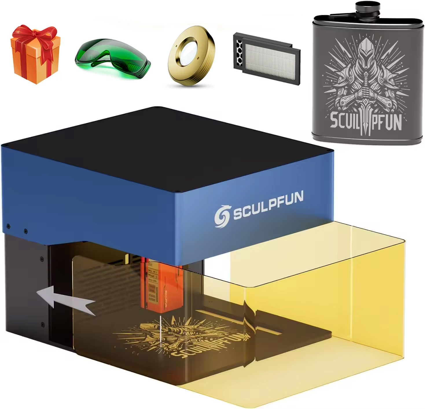 Sculpfun iCube Pro 10W Laser E - Woodworking Logos บทวิจารณ์และราคา