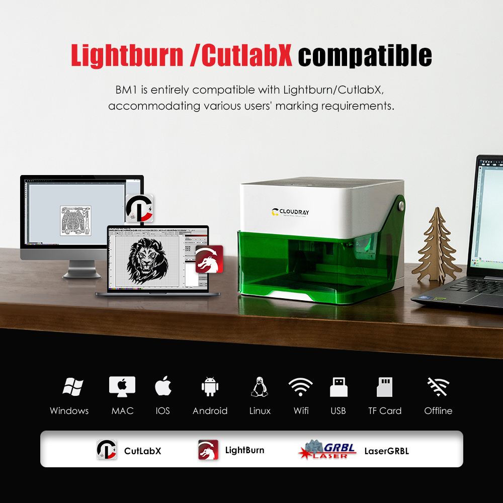 Cloudray 5000mw CNC Mini Laser - Woodworking Logos บทวิจารณ์และราคา