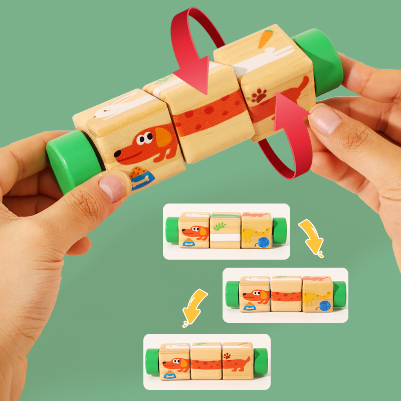 1pcs Baby Wooden Rotating Anim - Woodworking For Kids บทวิจารณ์และราคา