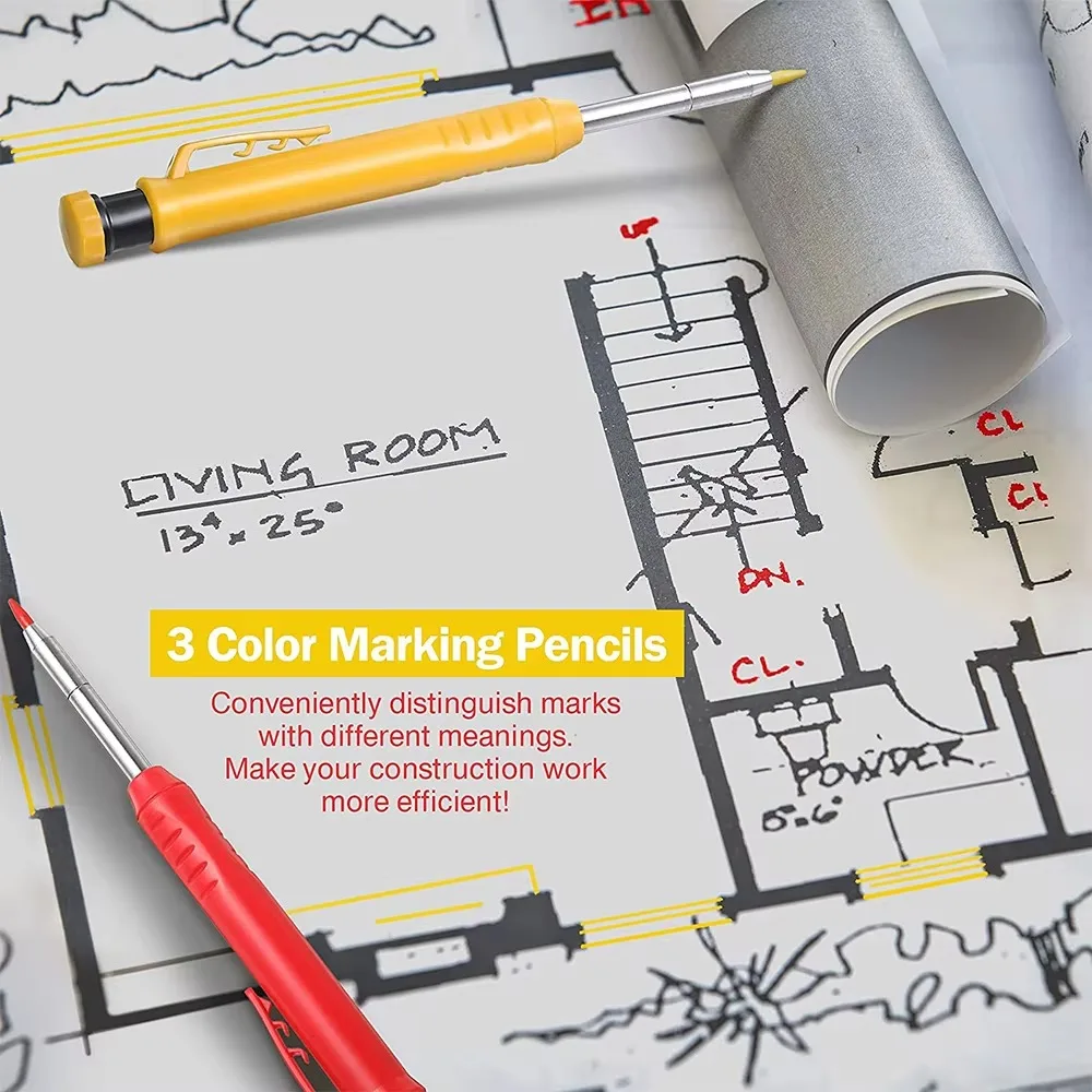 Solid Carpenter Pencil Set Woo - Woodworking Marking Knife บทวิจารณ์และราคา