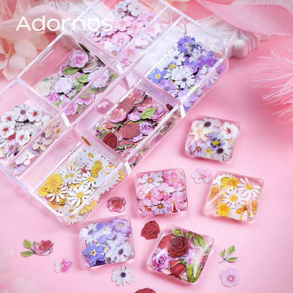 6 Grids Flowers Wood Pulp Chip - Woodworking Resin บทวิจารณ์และราคา