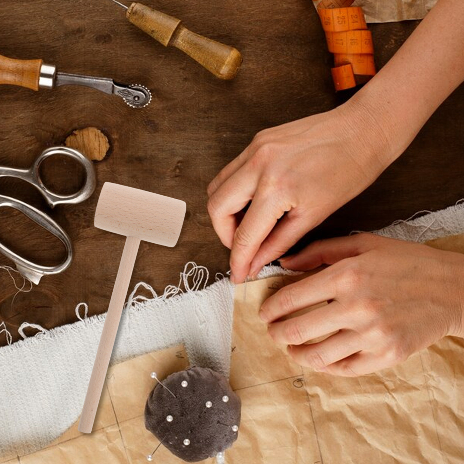 Wooden Hammer for Leatherwork  - Wooden Mallet Carving บทวิจารณ์และราคา