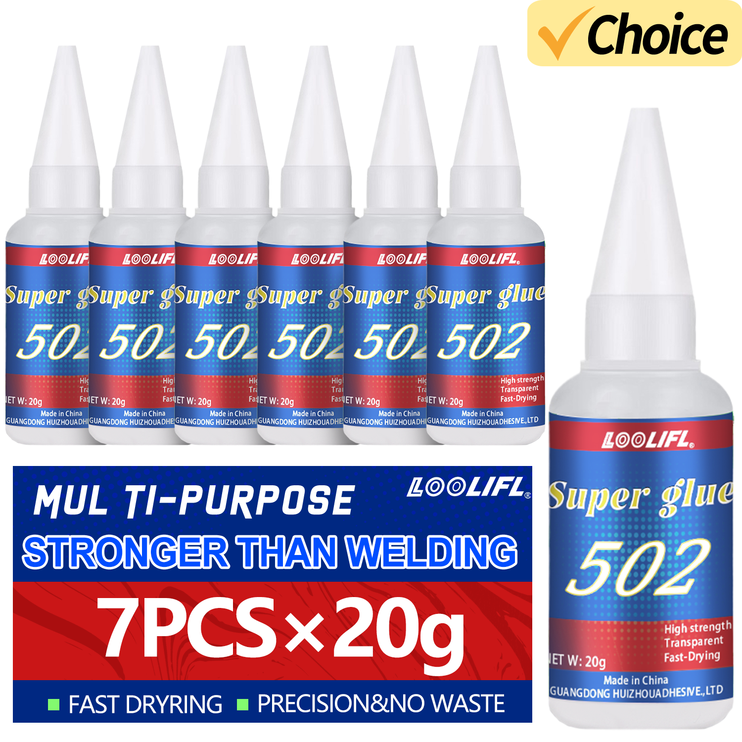 LOOLIFL 1-7pcs 502 Super Glue  - Woodworking Tool บทวิจารณ์และราคา
