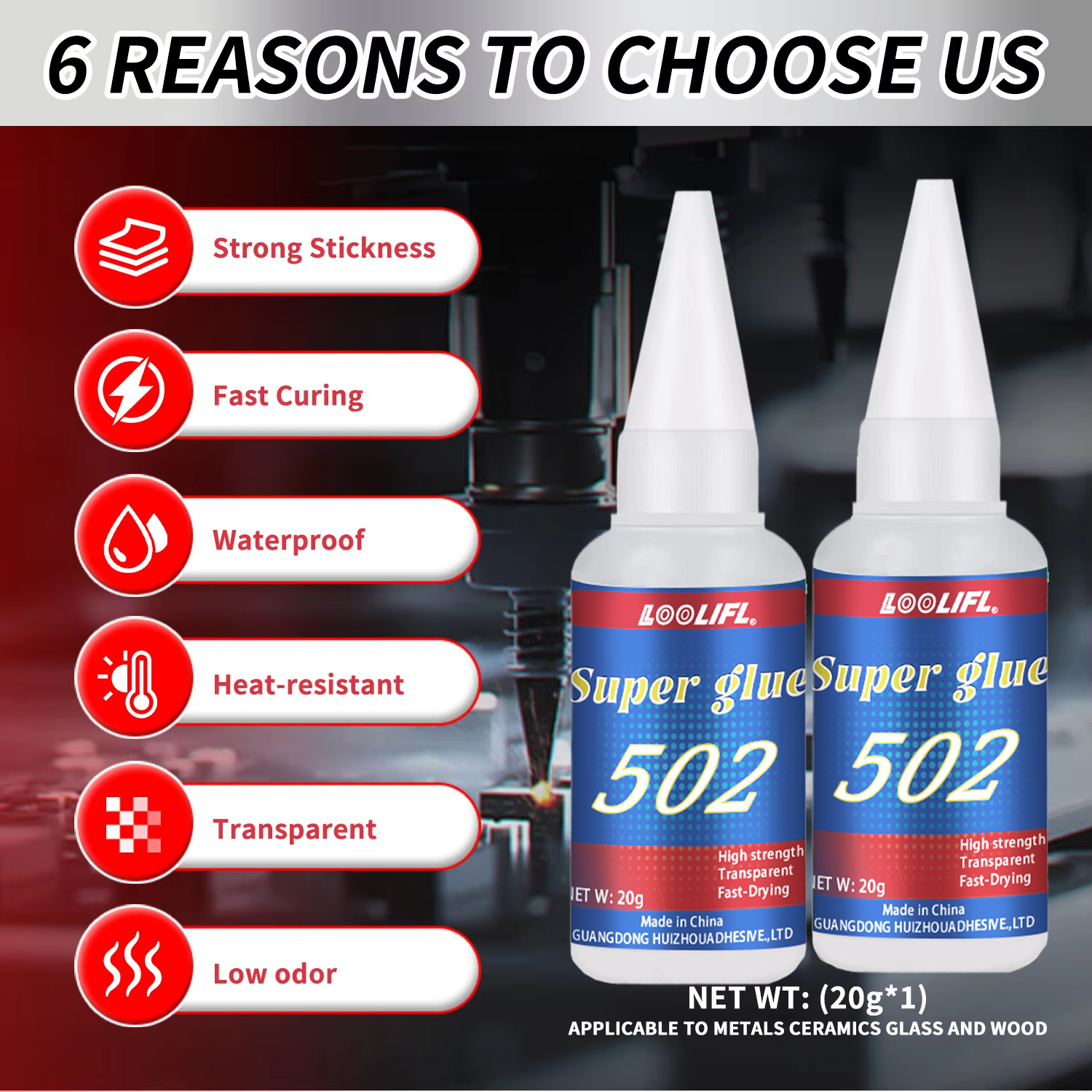 LOOLIFL 1-7pcs 502 Super Glue  - Woodworking Tool บทวิจารณ์และราคา