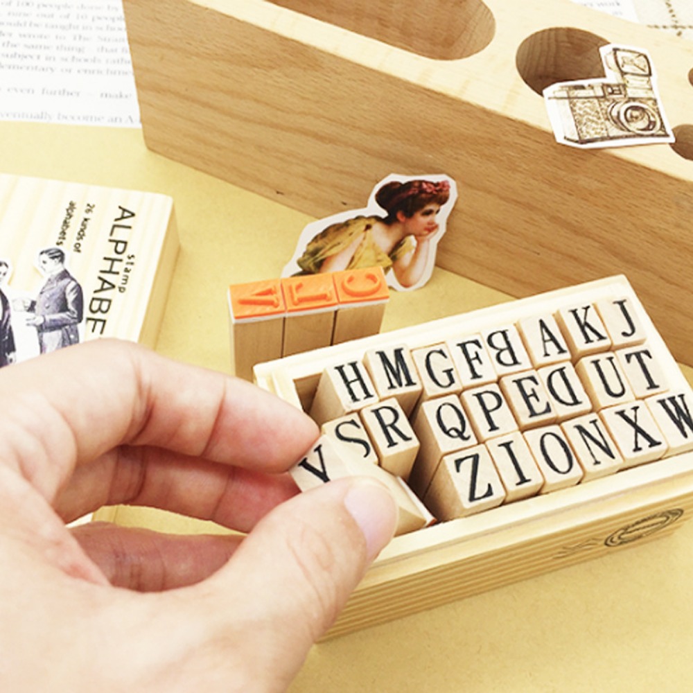 Wooden Alphabet & Number Stamp - Woodworking Logos บทวิจารณ์และราคา