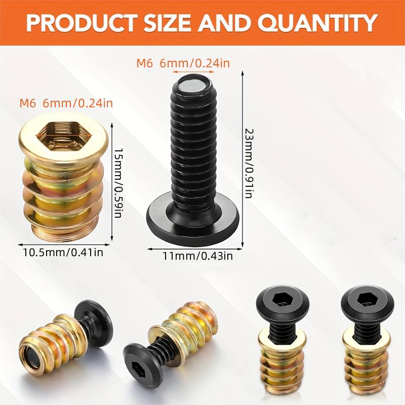 10PCS Nut Threaded Inserts Com - Woodworking Class บทวิจารณ์และราคา