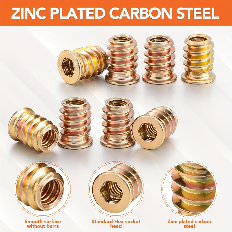 10PCS Nut Threaded Inserts Com - Woodworking Class บทวิจารณ์และราคา