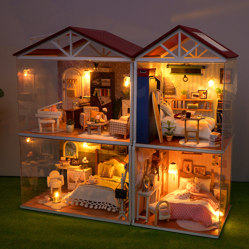 DIY Wooden Dollhouse Mini Bedr - Woodworking For Kids บทวิจารณ์และราคา