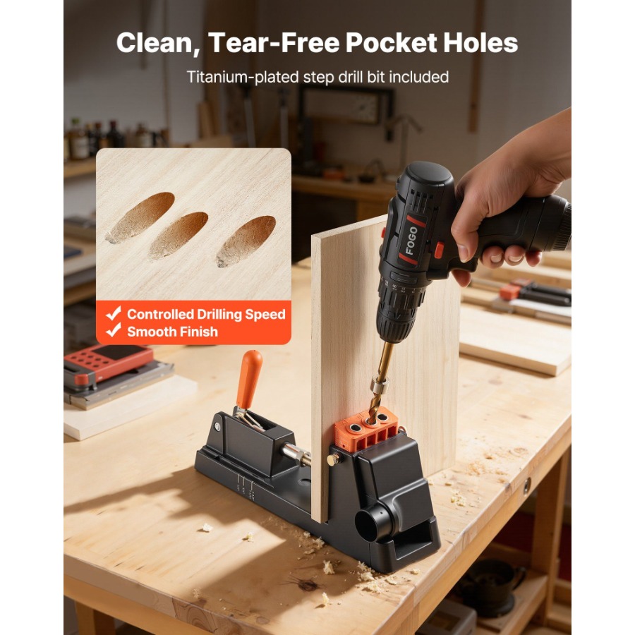 Pocket Hole Jig Kit 1/2 to 1-1 - Woodworking Kits บทวิจารณ์และราคา